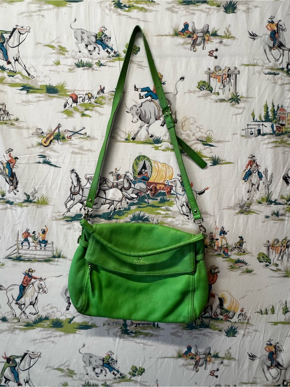 Green Women’s Shoulder Bag - Kate Spade - pebbled green